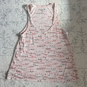 American Eagle Outfitters Light Pink Printed Scoop Tank